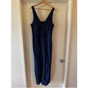 Gap navy pinstripe jumpsuit 14 Tall